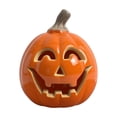 thumbnail image 1 of Candle Holder Glossy Ceramic Pumpkin 2.1 Inch Halloween Pumpkin Candle Holder for Halloween Party Indoor Home Mantel Table Decor, 1 of 7