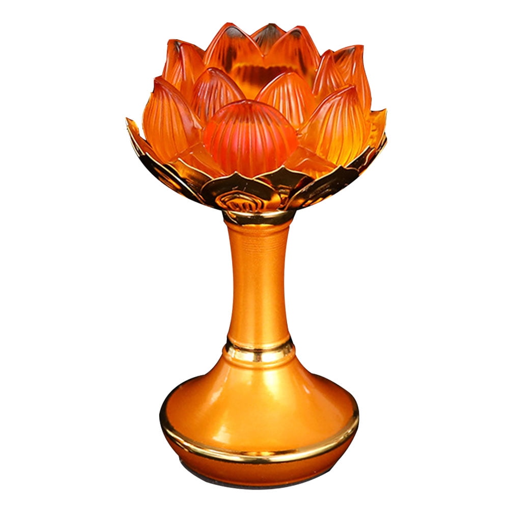Candle Holder Lotus Ghee Lamp Alloy Candlesticks Meditation Tealight