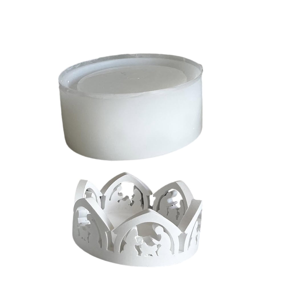 Candle Holder Mould High Temperature Resistant Silicone Candlestick Mold Gypsum Plaster Mould for Tabletop Decoration