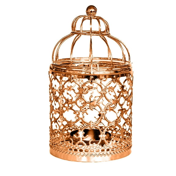 Candle Holder Promotion Sale! Nomeni Hanging Hollow Out Iron Birdcage Candlestick Table Candle Holder Parties Wedding, Home Decor Clearance Sale Rose Gold