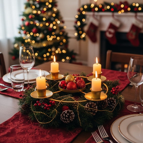 Candle Holder Sets, Candlelight Dinner Decorations Christmas Home ...