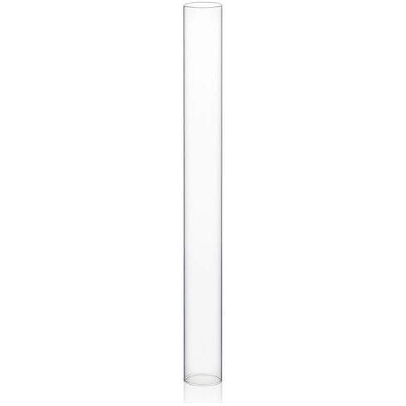 Candle Holder Sleeve, Wide 3", Height 30", Clear Glass Cylinder Candleholder, Chimney Tube, Open Ended Candle Shade, 1 Piece