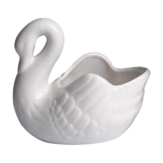 Candle Holder,Tealight Holder Ceramic Swan Shape Display Ornament for Living Room Bedroom Dining Table