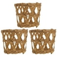 thumbnail image 1 of Candle Holder Vase Straw Cup Sleeves Woven Water Flower Glass Wicker Rural 3 Pcs, 1 of 6