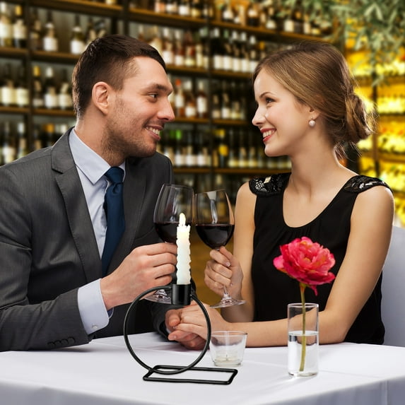 Candle Holders For Table Centerpiece Modern Geometric Metal Candlesticks Elegant Home Decor For Living Room Dining Table Wedding Sturdy Iron Frame