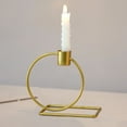 thumbnail image 1 of Candle Holders For Table Centerpiece Modern Geometric Metal Candlesticks Elegant Home Decor For Living Room Dining Table Wedding Sturdy Iron Frame, 1 of 6