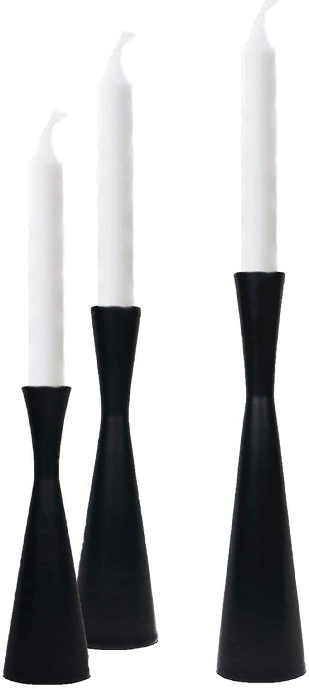 Candle Holders Set Black Metal Taper Candlestick Holders Vintage and Modern Decorative