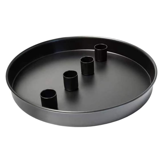 Candle Holders for Taper Candles with Round Tray - Movable DIY Adjustable Candlestick Holder for Advent Wreath, Centerpiece Decor for Christmas,Fall,Halloween,Home Desktop,Mantel, and Table Setting