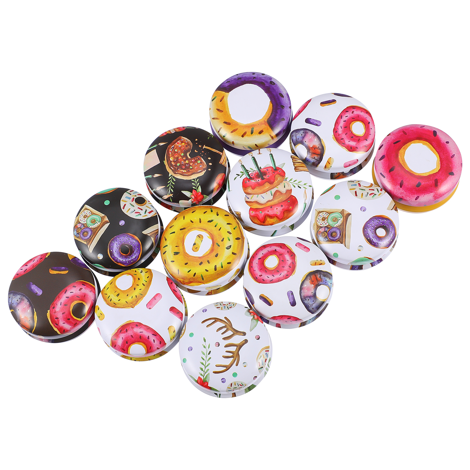 Candle Jar Round Metal Tins Container Lid Bulk Scented Candles Jars Baby Bride 12 Pcs