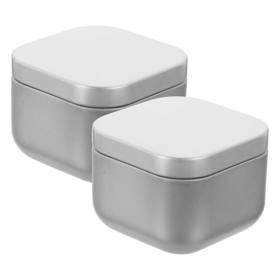 ifundom Metal Storage Tins for Candles and Small Crafts, 2-Pack Containers for Projects and Organizing