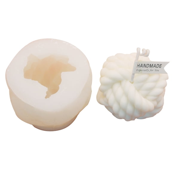 Candle Lab | 3D Silicone Candle Mold for DIY  Cake, Candy, Soap Mold, Wool Ball Shape Fondant, - Non-Stick Mold