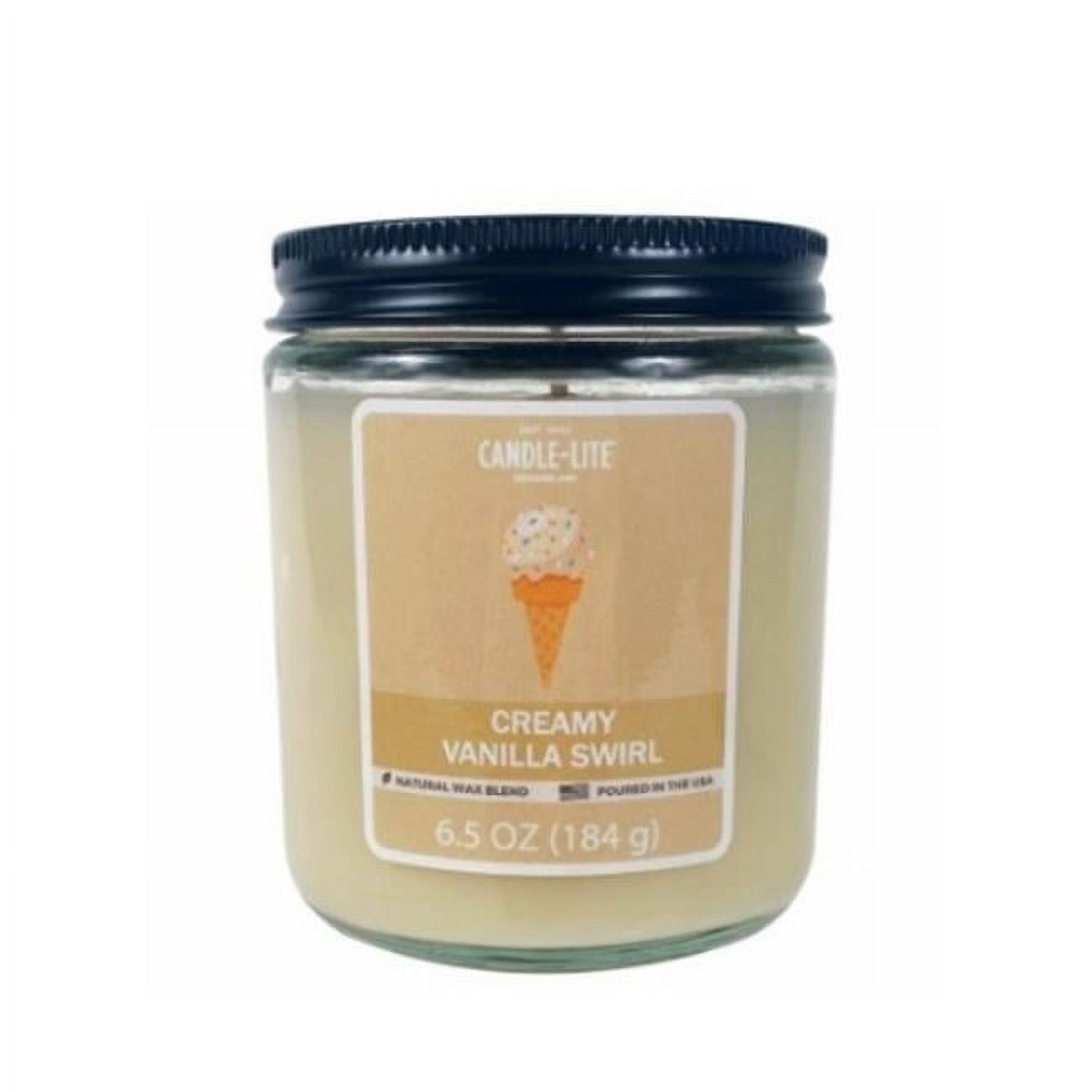 Deco 79 Black Metal Scented Candle - Creamy Vanilla Swirl, 5-Wick, 59oz, 50-Hour Burn | Modern Home Decor Aromatherapy