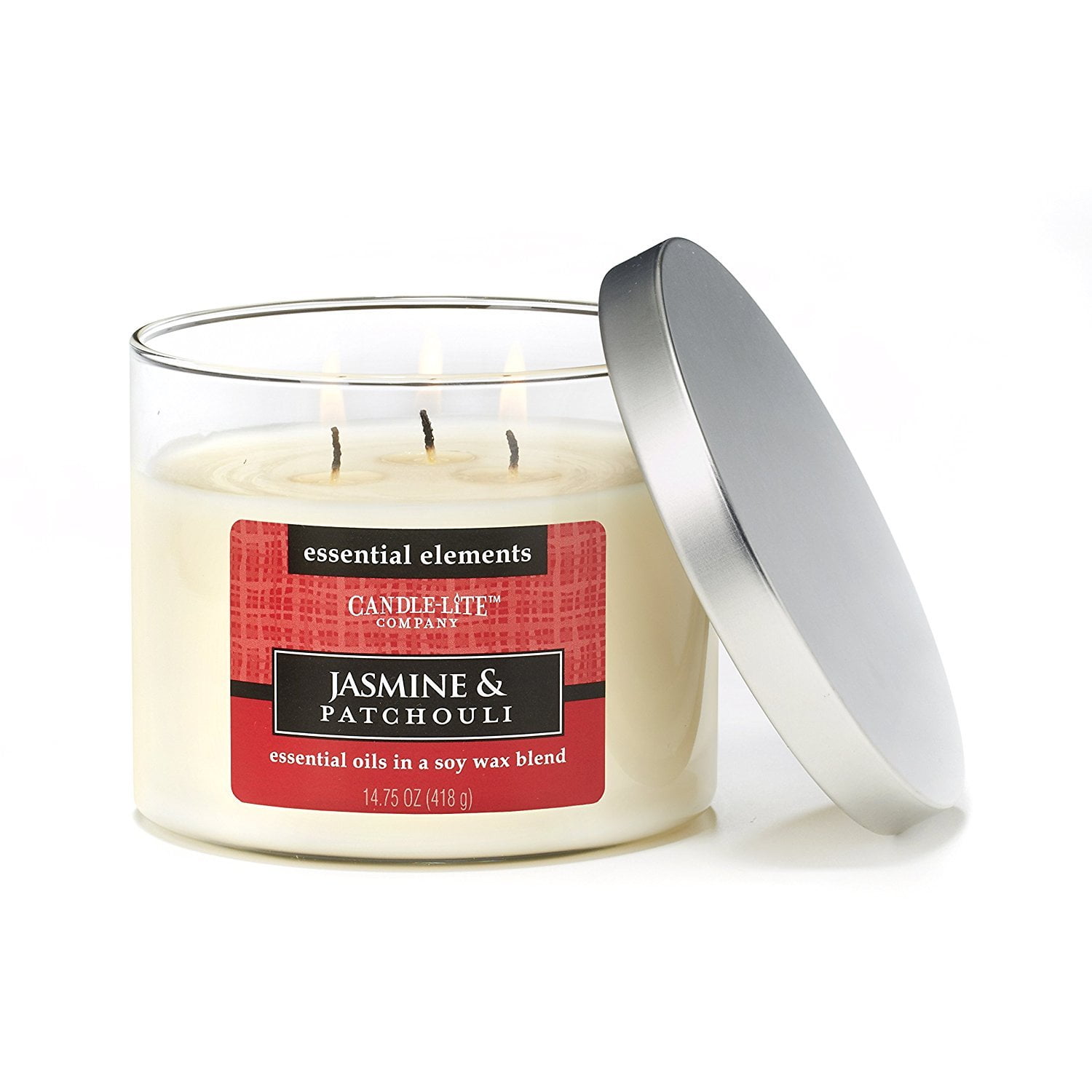 Candle Lite 1542020 Scented Candle, Jasmine & Patchouli, 14.75oz. Jar