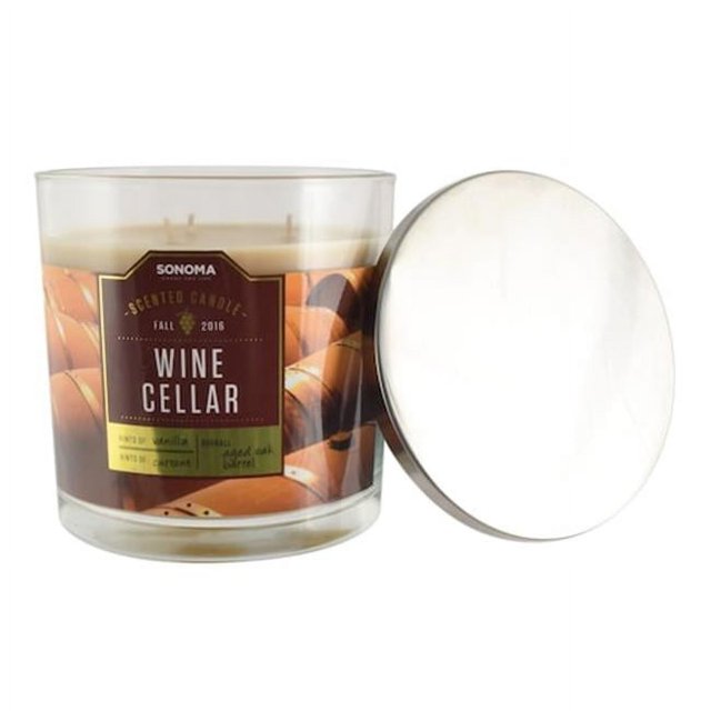 Candle Lite 260470 14 oz Wine Cellar Wood Wick Candle
