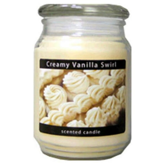 Candle Lite 3297553 18 oz. Creamy Vanilla Swirl Scented Wax Candle