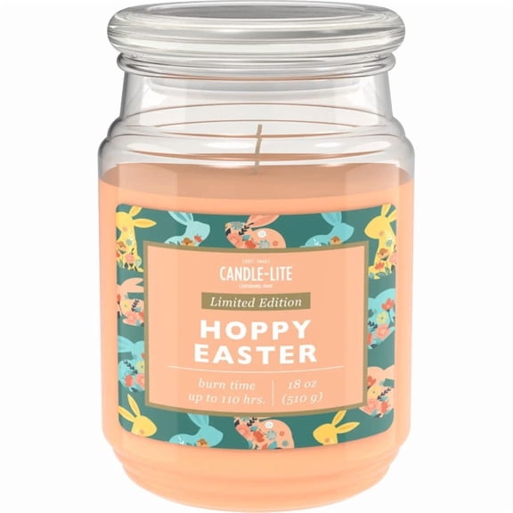 Candle-Lite Hoppy Easter Scented Jar Candle, 18 oz, Fruity Vanilla Aroma