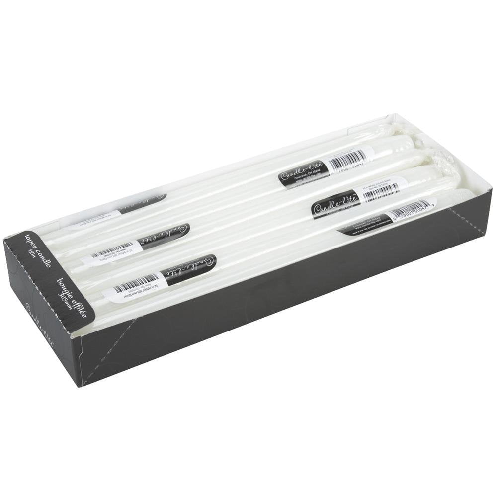 CandleLite White Unscented Scent Taper Candle