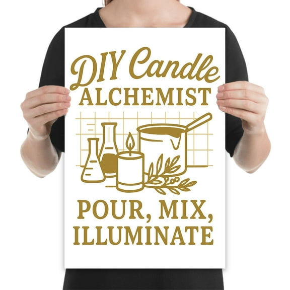 Candle Maker's Blueprint Poster - Wall Decor for Studio Gift