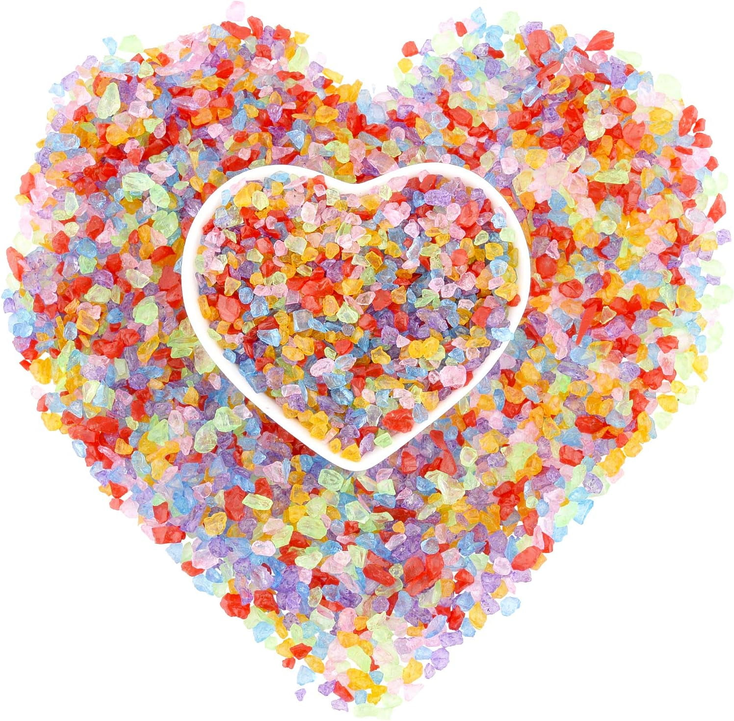 Candle Making Accessory 300g 6 Colors No Hole Chip Glass Beads Accessory DIY for The Making of Colored Candles Easy to Make Gel Candle Mixed ColorDIY