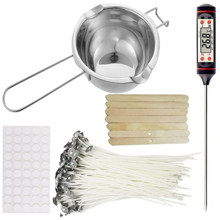 Candle Making Kit,Candle Wicks,Thermometer and Stirring Sticks