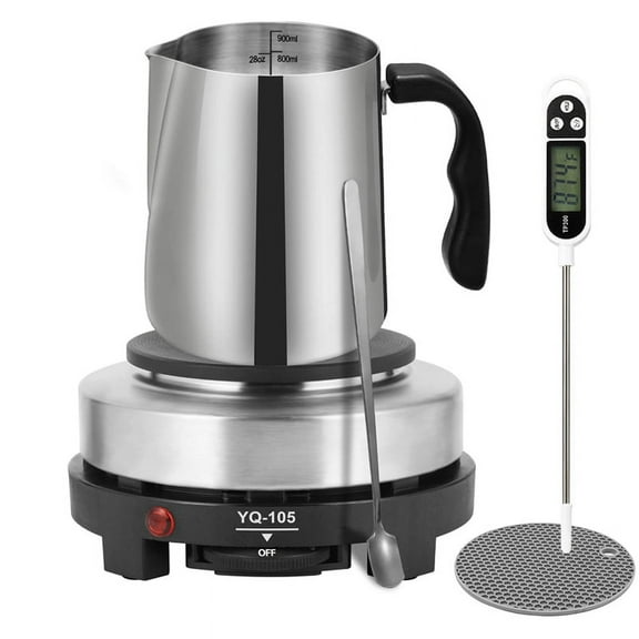 Candle Making Kit with Hot Plate,Candle for Beginners Melting Pot,Anti-Scalding Pad Perfect Set US Plug