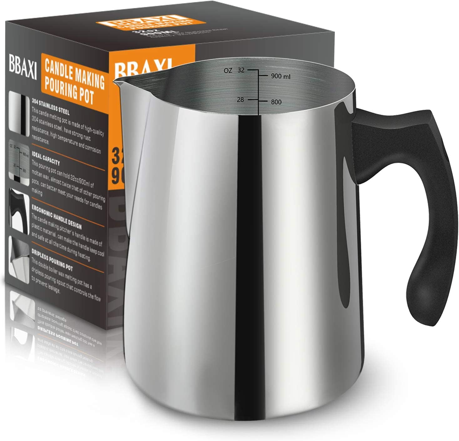 Candle Pouring Pot w/ Measurements - 1L Stainless Steel – NorthWood  Distributing