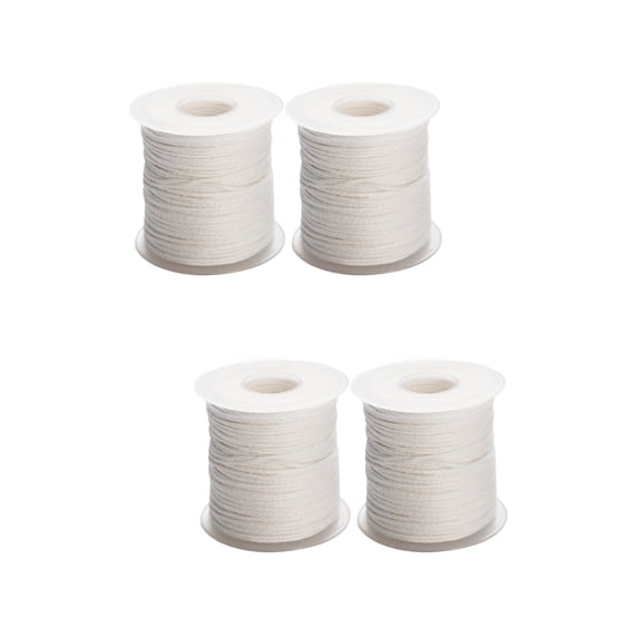 Candle Making Set Materials Braided Wicks Supplies to Weave Soybean White 4 Rolls
