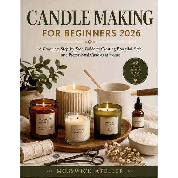 Candle Making for Beginners 2026: A Complete Step-by-Step Guide to Creating Beautiful, Safe, and Professional Candles at, (Paperback)