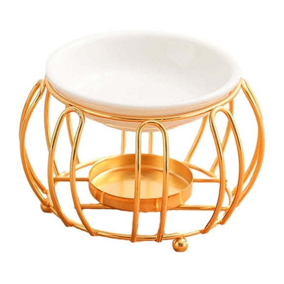 Candle Melt Warmer, Tealight Warmer Diffuser ,European ,Stylish ,Delicate Metal Pumpkin Rack Tealight Candle Holder Gold