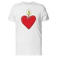 thumbnail image 1 of Candle Melting Heart T-Shirt Men -Image by Shutterstock, Male XX-Large, 1 of 2