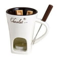 thumbnail image 1 of Candle Mini Simmers Mug, Ceramic Hot Pot Set with Built-In Heating Function - Elegant Design for Parties, Gatherings, Chocolate Melting, Anniversary Birthday Cooking White, 1 of 8