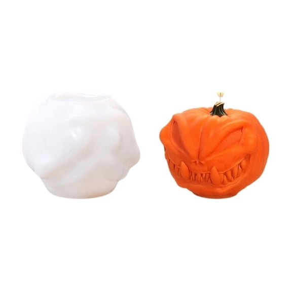 Candle Mold Sinister Pumpkin Silicone 1 Piece for Halloween Candle Making Decor
