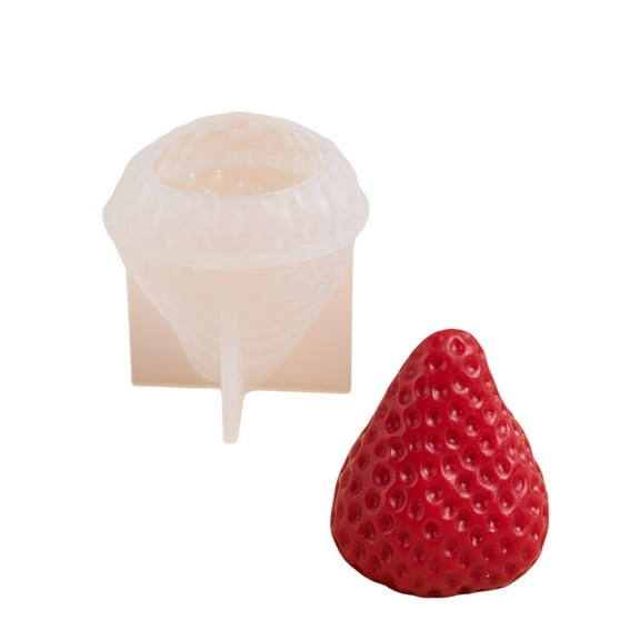 Candle Molds 3D Strawberry Silicones Mould Soap Molds Casting Mould Baking Molds Craft Supplies for Cake Decoration