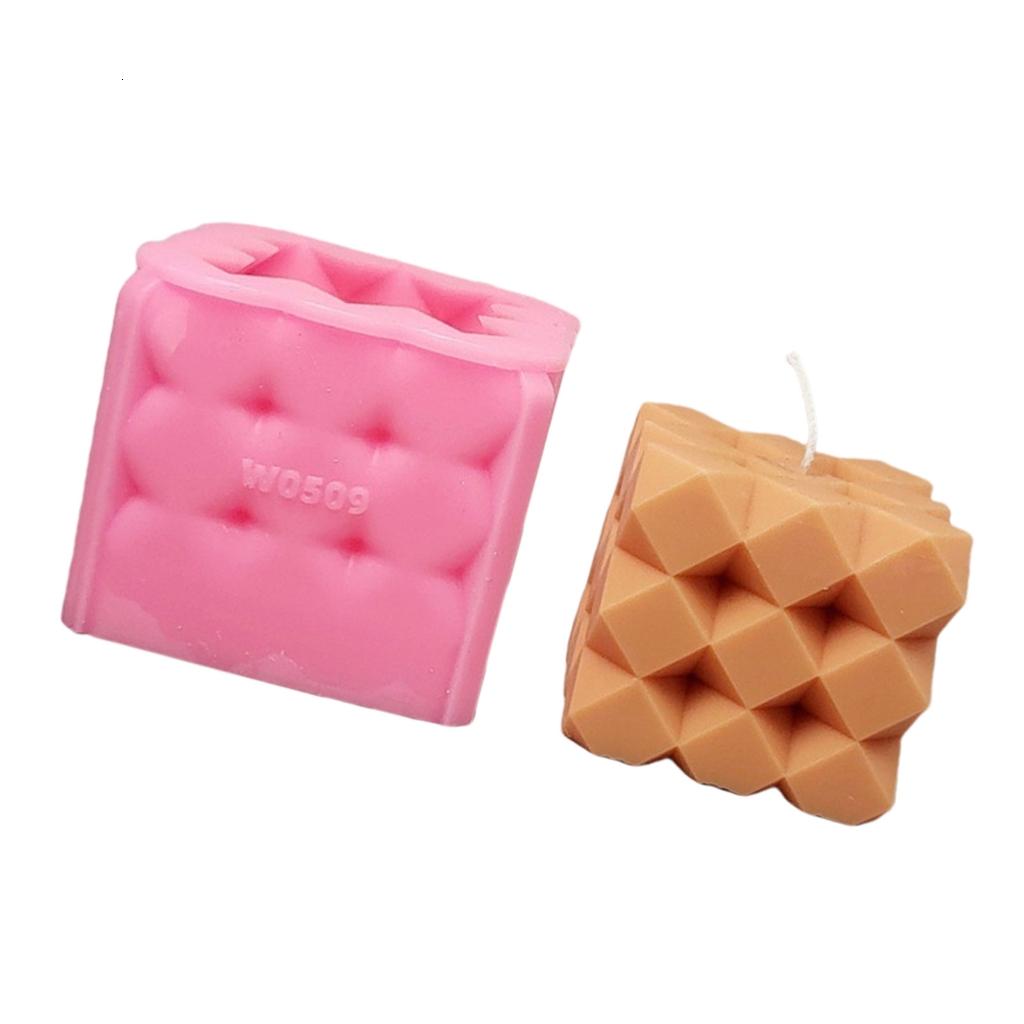 Candle Molds Cube Silicones Mould Ornament Molds Casting Mould Epoxy Resin Molds Craft Supplies for Home Decorations
