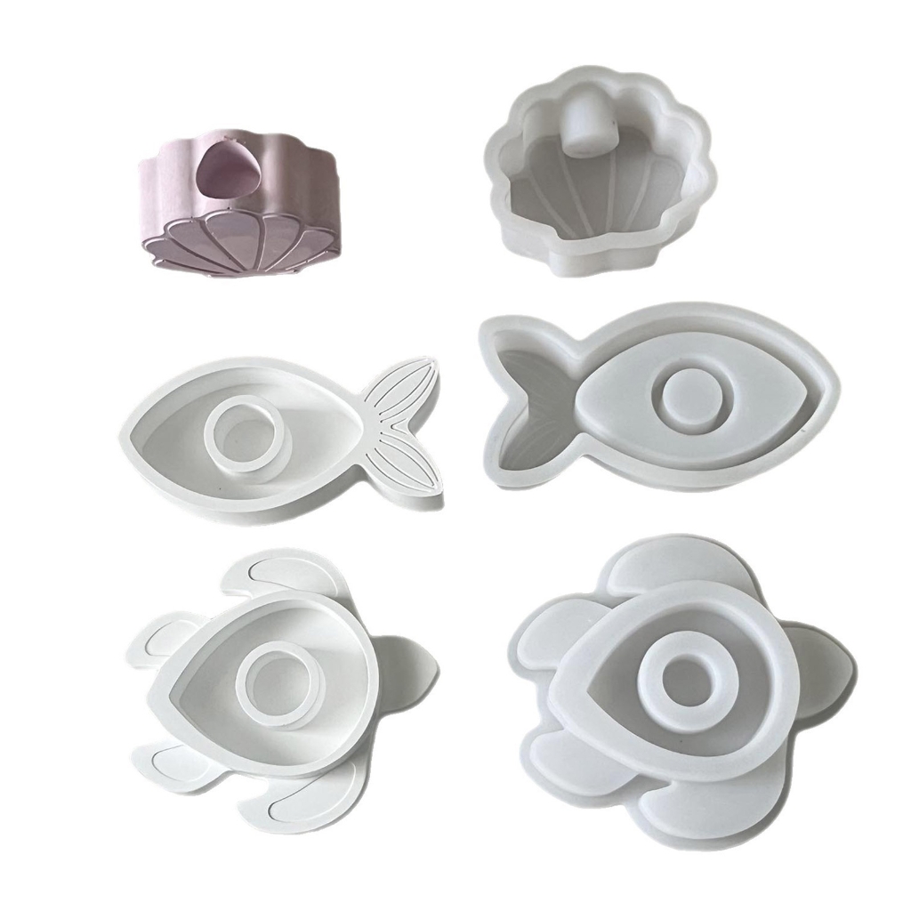 Candle Mould Set Turtles Fish Shell Shapes Home Decoration Craft ...