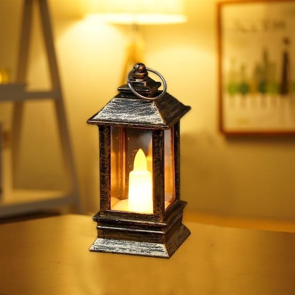 Candle Night Light, Electronic Candle, Mini Oil Lamp Holiday Decor, Ambient Flameless Light for Christmas, Home Table Decoration, Safe Battery Operated Flickering LED Light