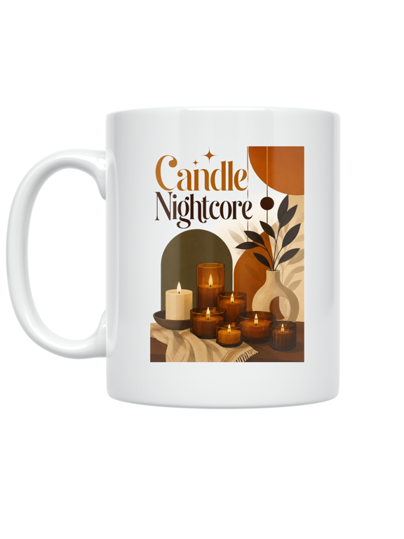 Candle Nightcore Decorative Design - Home Decor Enthusiast - 11 oz Ceramic Coffee Mug