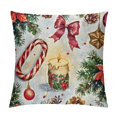 thumbnail image 1 of Candle Orange Winter Table Runner Sets with Throw Pillow Covers - Flower Pine Cone Sparrow Room Decoration , Christmas Table Decor &amp; Decorative Pillows Set  - Red, Fabric: Velvet, 1 of 5