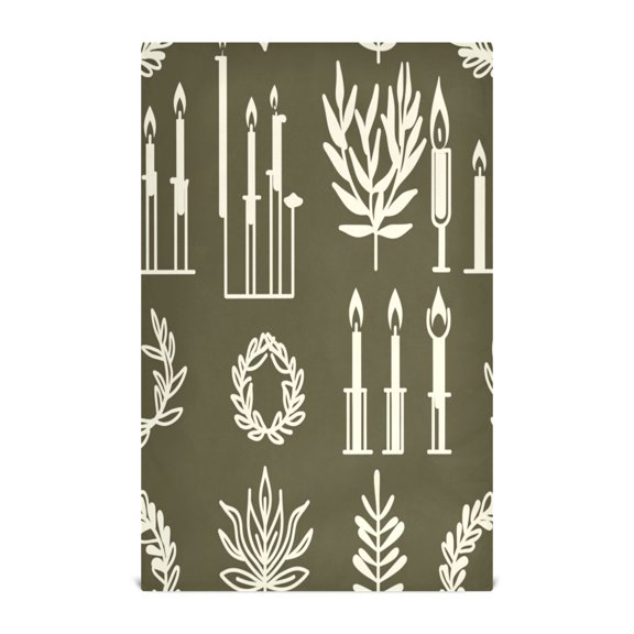 Candle Patterns Decorative Waffle Towel Kitchen Dishcloth 28x18in Multi-Use Tea Towel