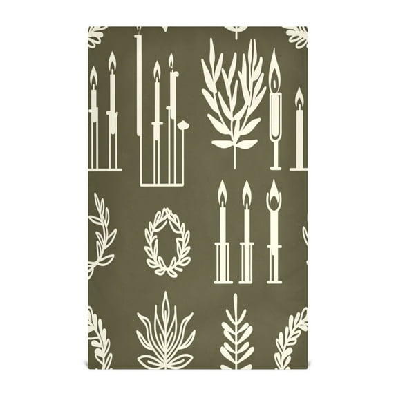 Candle Patterns Kitchen Towels 6-Piece Pack Tea Towels for Kitchen Decorative Waffle Design 28x18in