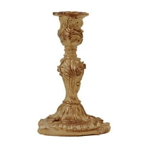 Candle Pillar Holder - Iron Candlestick Holder Candle Stand - Boho Rustic Holiday Table Centerpiece Farmhouse Fireplace Mantle -6.6" High