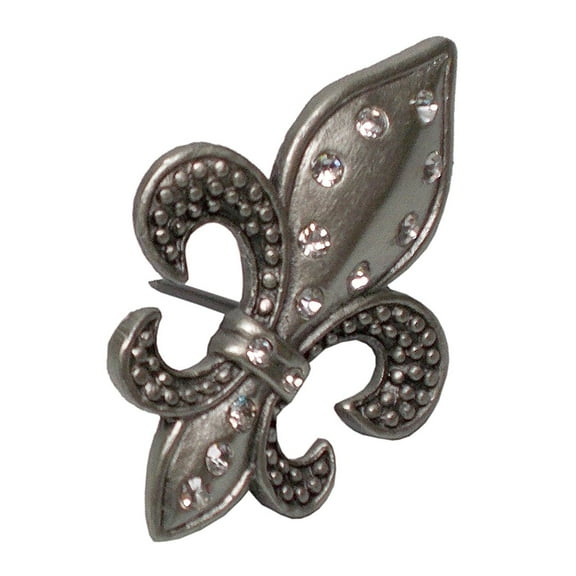 Candle Pin - Beautiful Fleur de Lis design - Pewter - 2 1/2" high x 1 3/4" wide