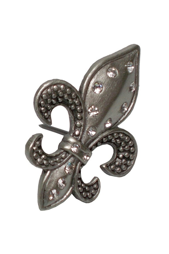 Candle Pin - Beautiful Fleur de Lis design - Pewter - 2 1/2" high x 1 3/4" wide
