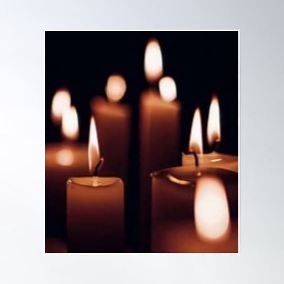 Candle Poster Wall Art, Modern Wall Decor, 16x16 UNFRAMED