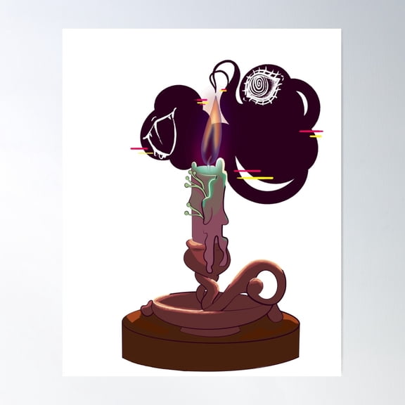 Candle Poster Wall Art, Modern Wall Decor For Living Room Bedroom, 8x12 UNFRAMED