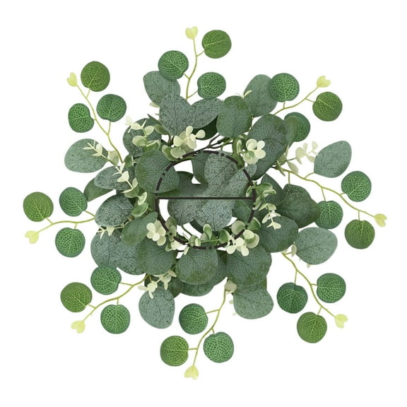 Candle Ring Wreath Imitation Kitchen Cabinet Wreath Diameter Candle Ring Small Bohemian Wreath Column Candlestick Suitable For Wedding Parties Home Desktop Candles & Holders Home Decor