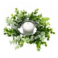 thumbnail image 1 of Candle Rings Artificial Eucalyptus Leaves Wreaths Candle Rings Wreaths Small Boho Wreath Pillar Candle Holder for Wedding Home Door Tabletop Decoration, 1 of 9