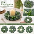 thumbnail image 1 of Candle Rings Set of 2, Mini Wreaths for Pillar Candles, Modern Table Centerpiece for Wedding, Rustic All- Home & Wall Decor, 1Pack A, 1 of 6