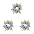 thumbnail image 1 of Candle Rings Wreaths 1-4PC, Artificial Hydrangea & Eucalyptus Wreath for Pillar Candle Holder, Small Boho Wreath for Wedding, Table, Home & Door Decoration, 1 of 5