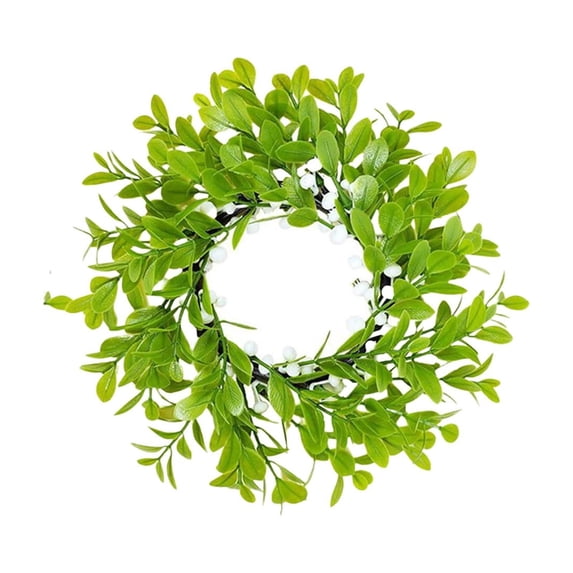 Candle Rings Wreaths, Realistic Artificial Flowers Candle Ring Centerpiece, Plastic Simulated Flower Wreath for Dining Table and Wedding Decor, 2.76In Inner Diameter, Lifelike Holiday Decor